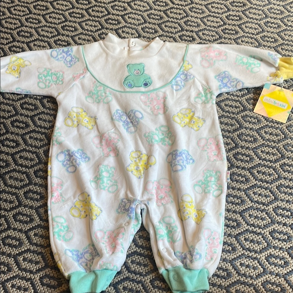 NWT Bear Print Footie